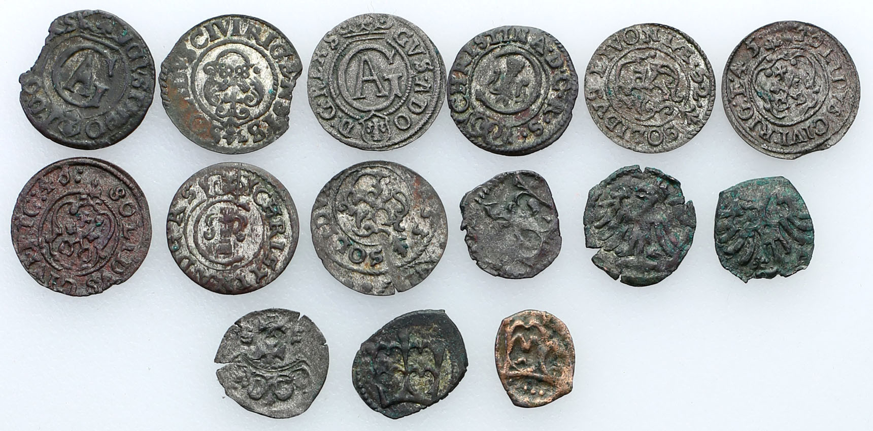 Zestaw monet drobnych XV-XVI -  lot. 13 szt.